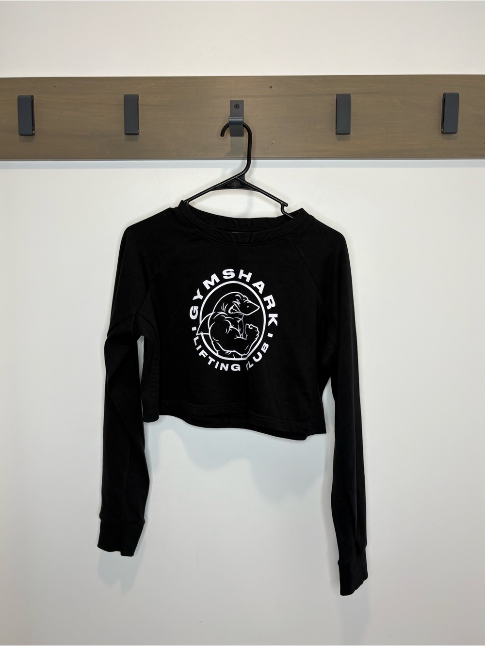 Gymshark Lifting Club Crop Pullover Sweatshirt Women’s Medium Black